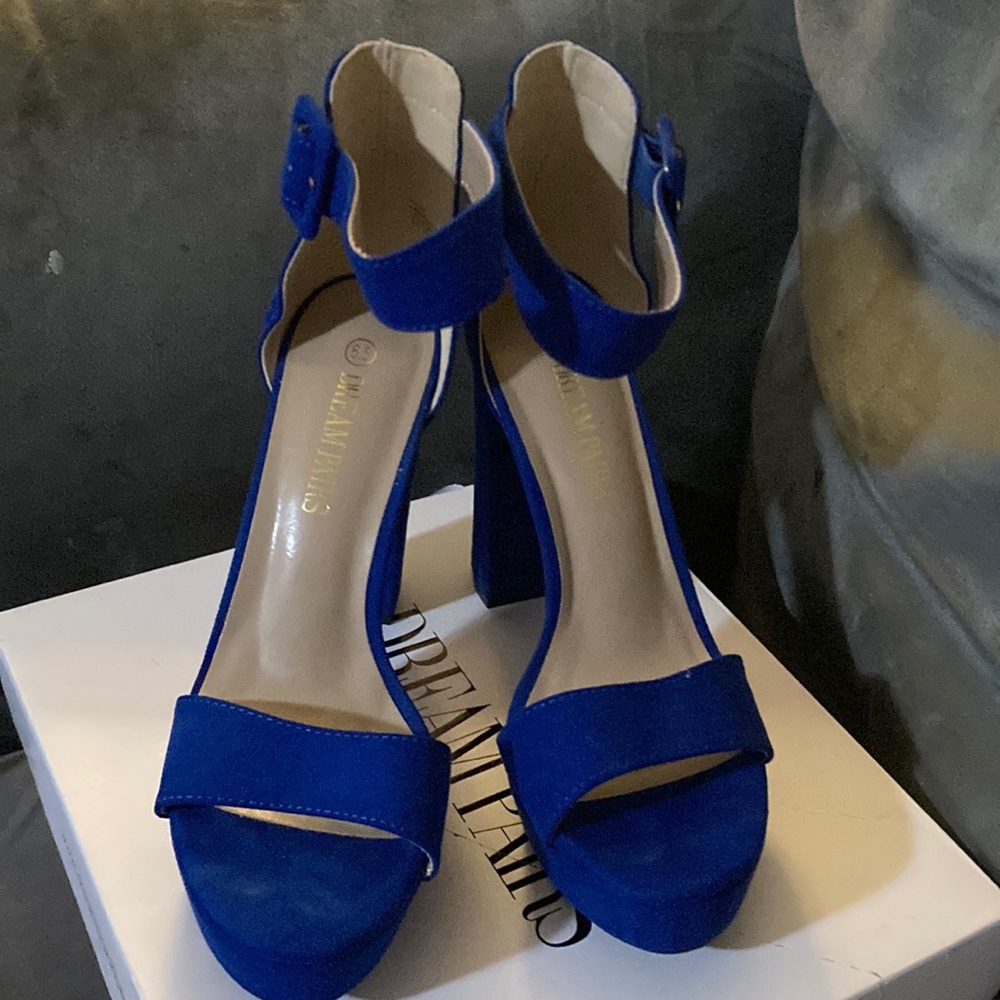 DREAM PAIRS Women's Hi-Lo High Heel Platform Pump Sandals Size 6.5